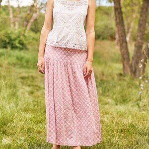 APRIL CORNELL SALMON PINK GWENNIE SKIRT SMALL